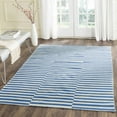 thumbnail image 1 of SAFAVIEH Montauk Raeyln Striped Cotton Area Rug, Ivory/Blue, 5' x 7', 1 of 8