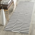 thumbnail image 1 of SAFAVIEH Montauk Raeyln Striped Cotton Runner Rug, Ivory/Grey, 2'3" x 11'7", 1 of 6