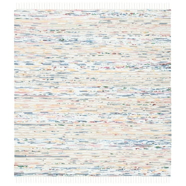 SAFAVIEH Montauk Randa Distressed Area Rug, Beige/Ivory, 6' x 6' Square