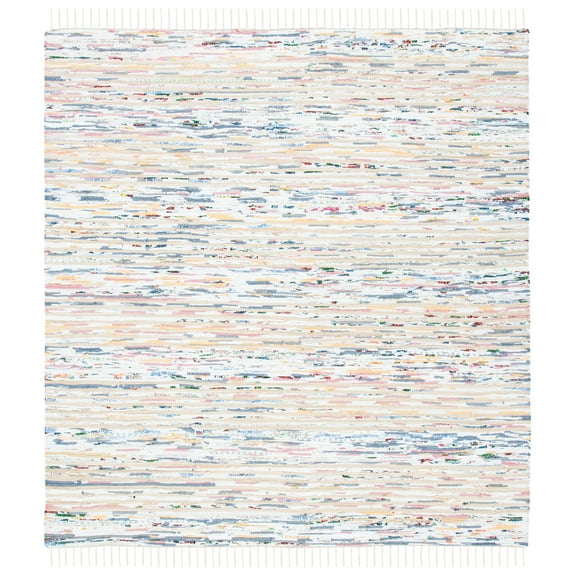 SAFAVIEH Montauk Randa Distressed Area Rug, Beige/Ivory, 6' x 6' Square