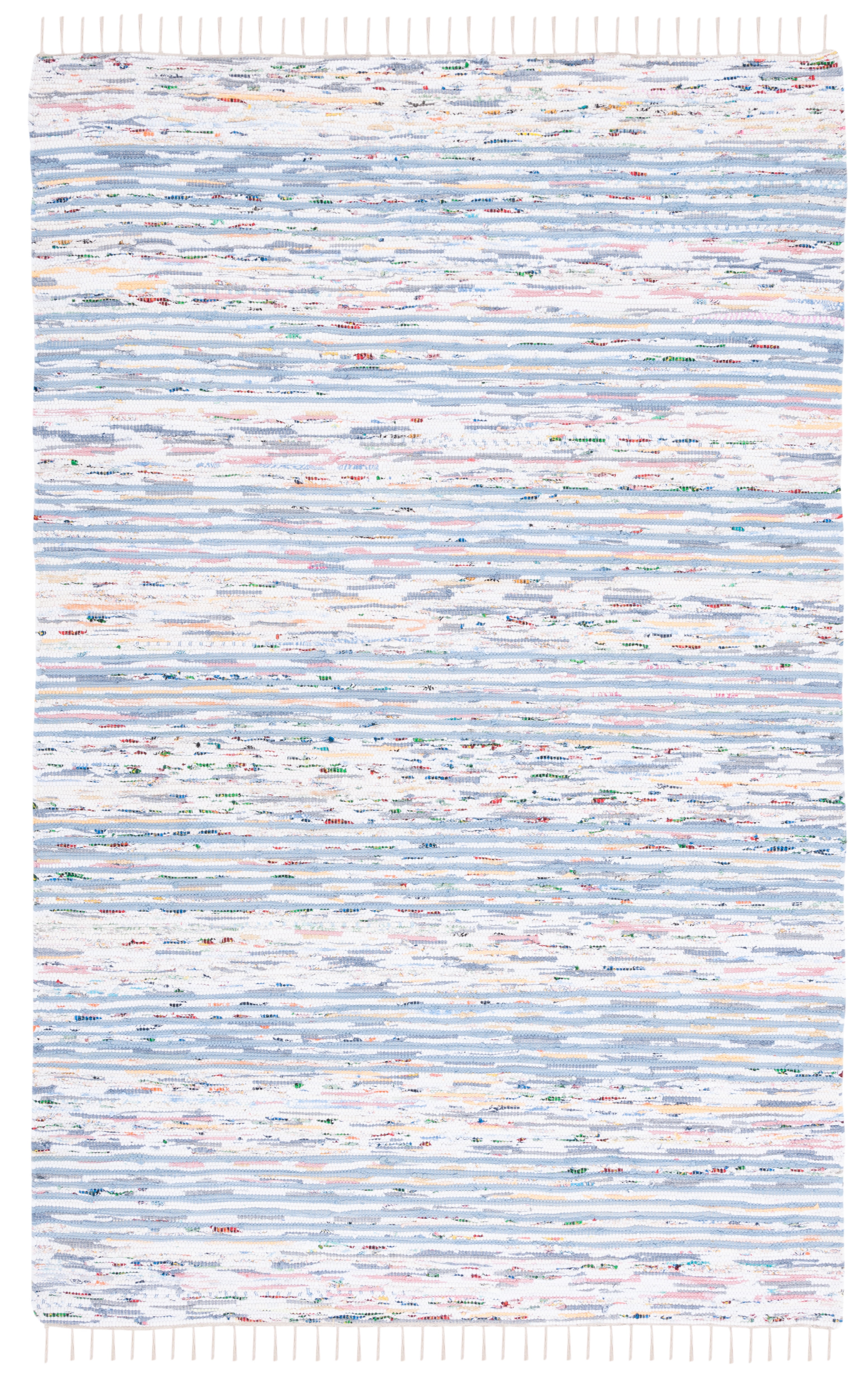 SAFAVIEH Montauk Randa Distressed Area Rug, Blue/Ivory, 5' x 8'