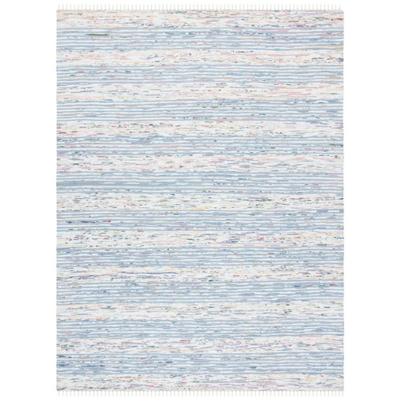 SAFAVIEH Montauk Randa Distressed Area Rug, Blue/Ivory, 8' x 10'
