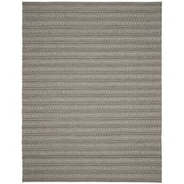 SAFAVIEH Montauk Randall Geometric Cotton Runner Rug, Ivory/Black, 2'3" x 6'