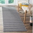 thumbnail image 1 of SAFAVIEH Montauk Randall Geometric Striped Cotton Runner Rug, Ivory/Navy, 2'3" x 6', 1 of 6