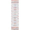 thumbnail image 1 of SAFAVIEH Montauk Rayen Diamond Runner Rug, Ivory/Blue, 2'3" x 9', 1 of 8