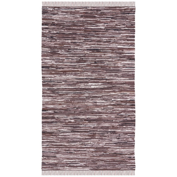 SAFAVIEH Montauk Renae Distressed Area Rug, Brown/Ivory, 3' x 5'
