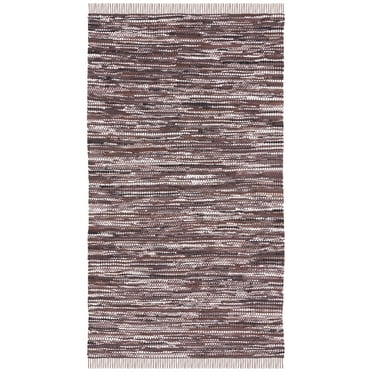 SAFAVIEH Montauk Renae Distressed Area Rug, Brown/Ivory, 5' x 8'