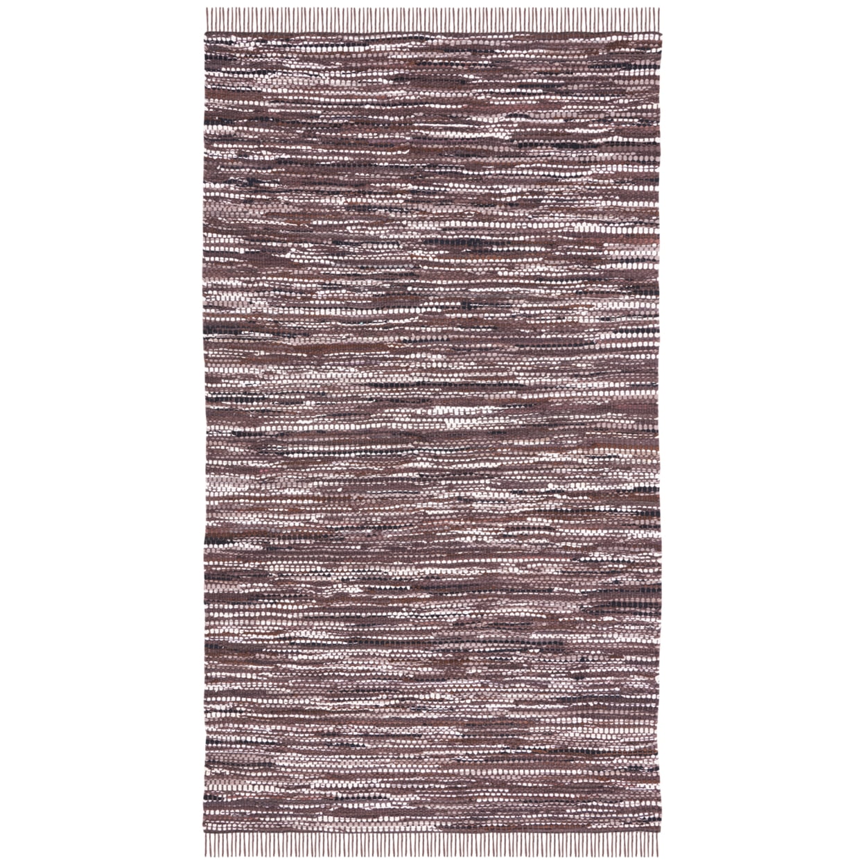 SAFAVIEH Montauk Renae Distressed Area Rug, Brown/Ivory, 8' x 10'