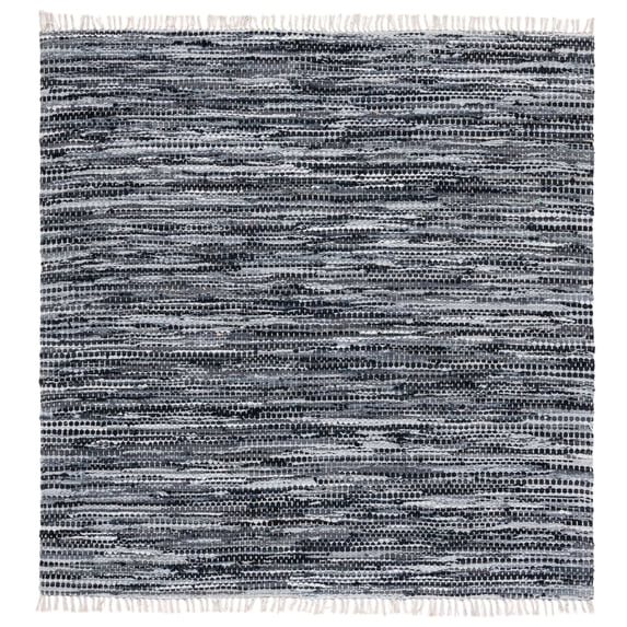 SAFAVIEH Montauk Renae Distressed Area Rug, Grey/Black, 6' x 6' Square
