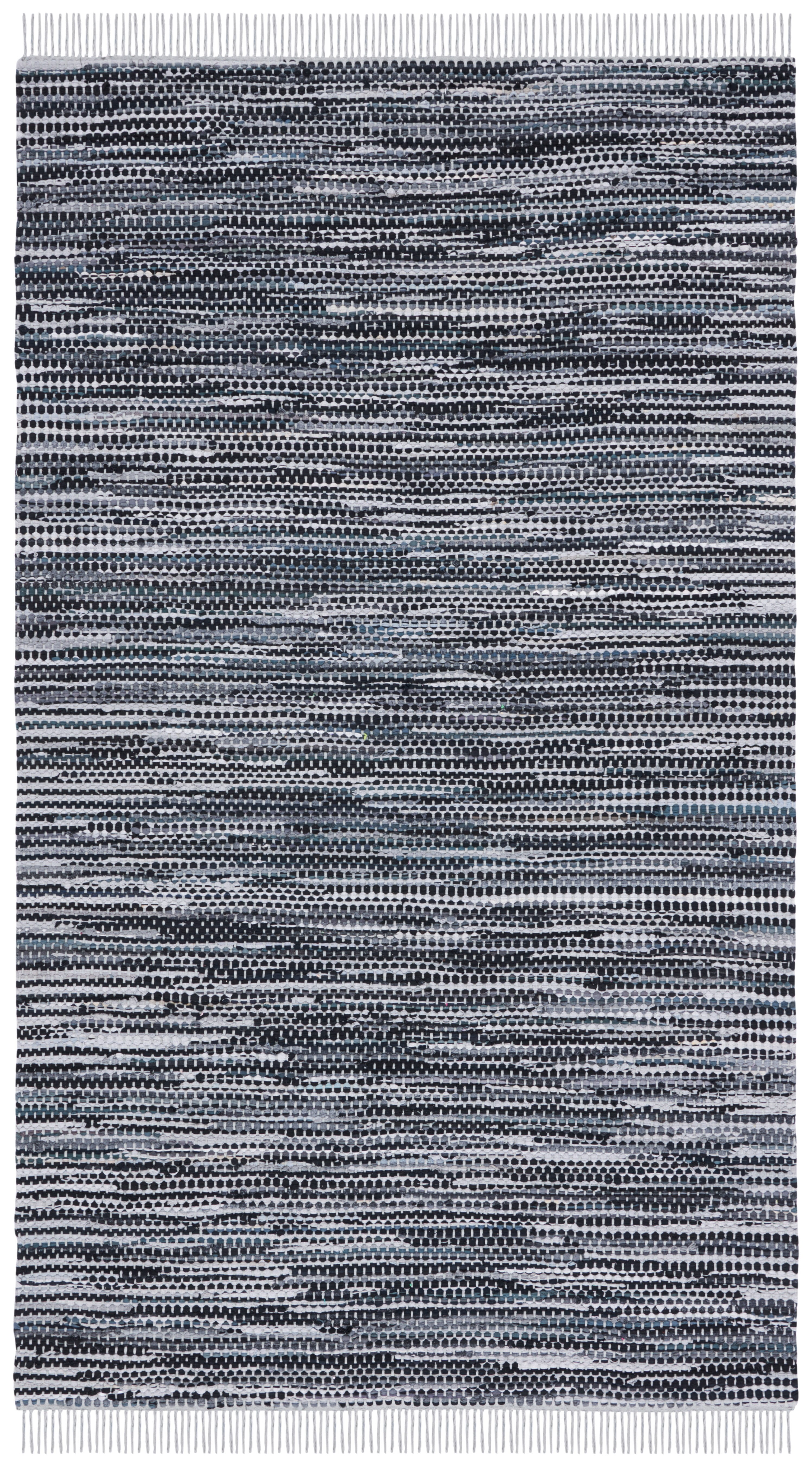 SAFAVIEH Montauk Renae Distressed Area Rug, Grey/Black, 6' x 9'