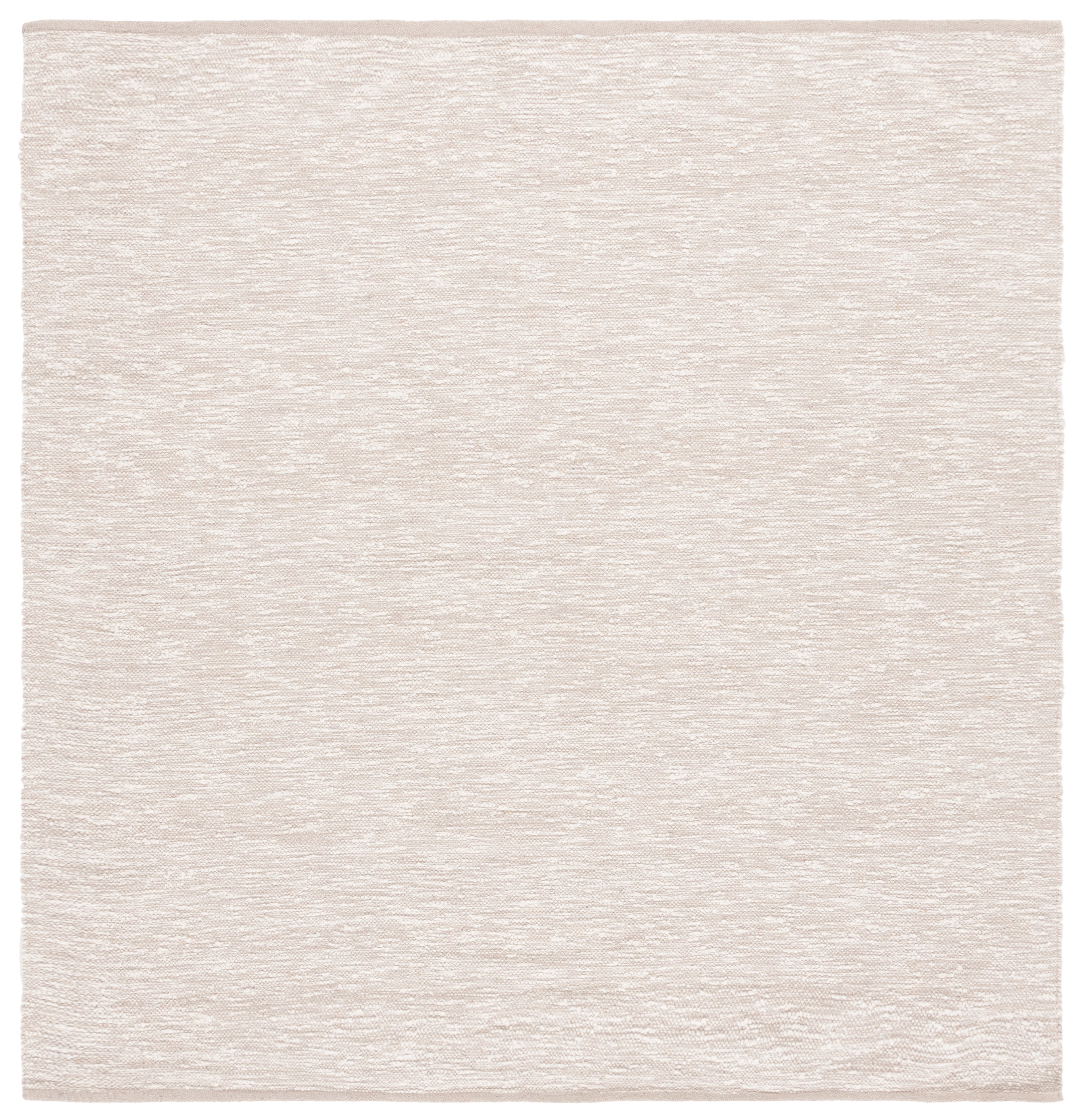 SAFAVIEH Montauk Risto Solid Area Rug, Light Gray/Ivory, 6' x 6' Square