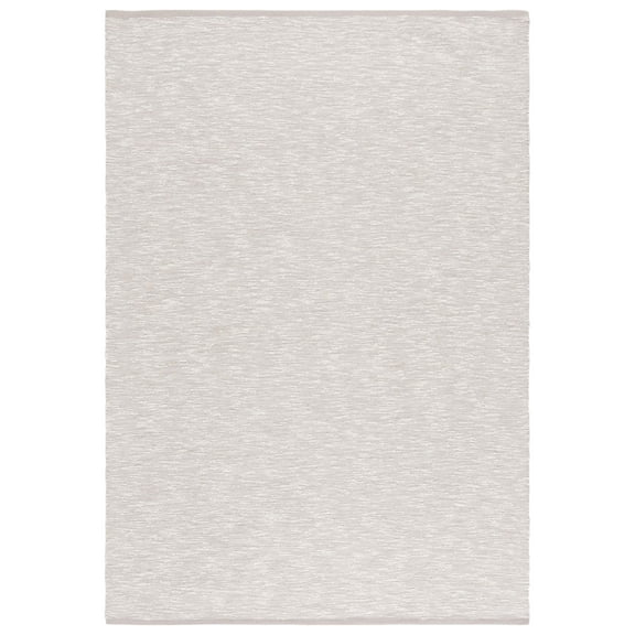SAFAVIEH Montauk Risto Solid Area Rug, Light Gray/Ivory, 6' x 9'