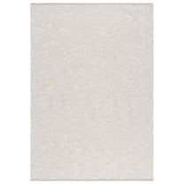 SAFAVIEH Montauk Risto Solid Area Rug, Light Gray/Ivory, 8' x 10'