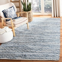 SAFAVIEH Montauk Robynne Braided Chevron Area Rug, Blue, 5' x 8'