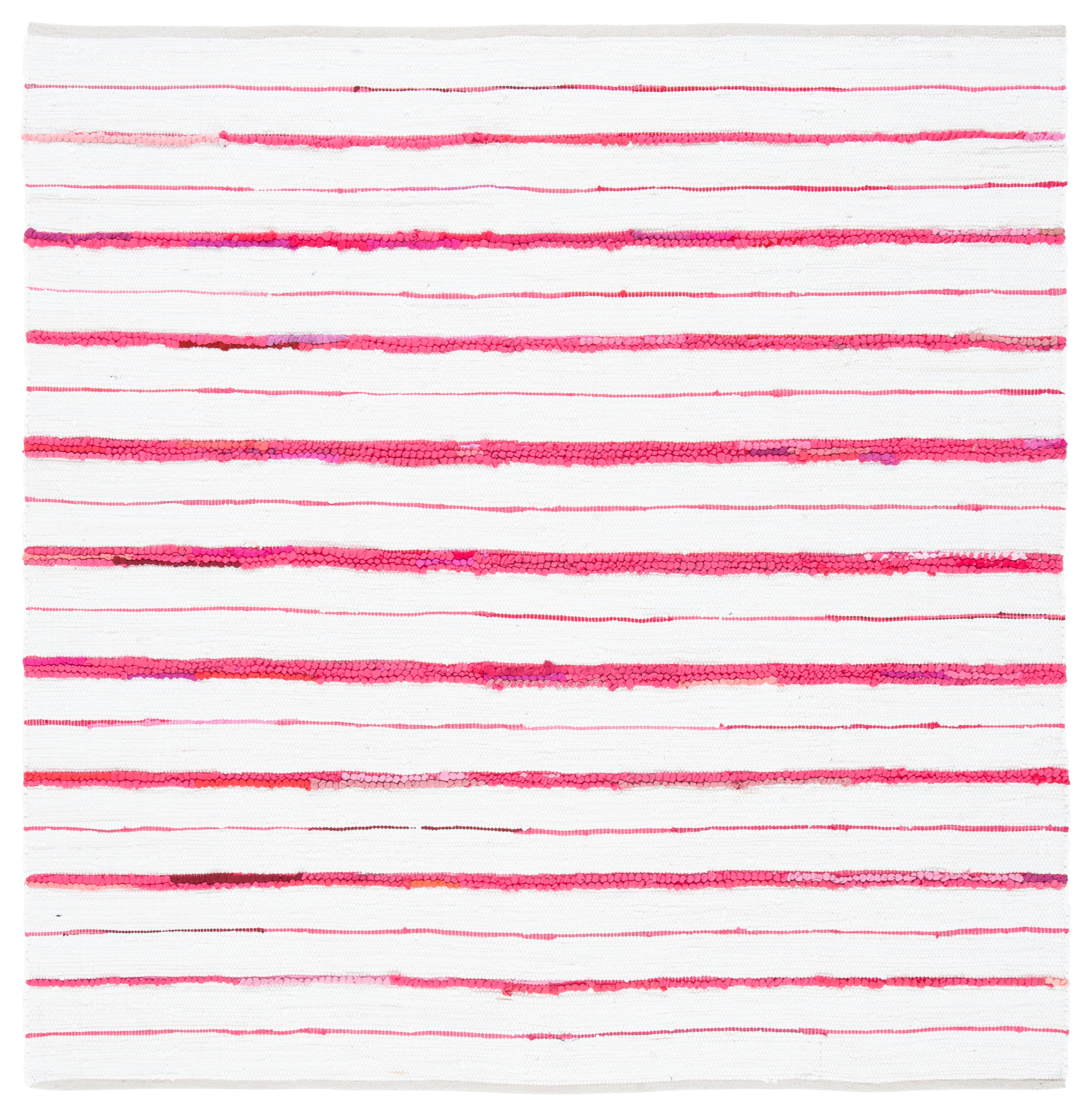 Rowena Rug SAFAVIEH Montauk Rowena Striped Area Rug, Red/Ivory, 6' x 6' Square ...