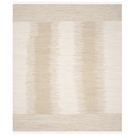 SAFAVIEH Montauk Rowina Abstract Cotton Area Rug, Beige, 2'6" x 4'
