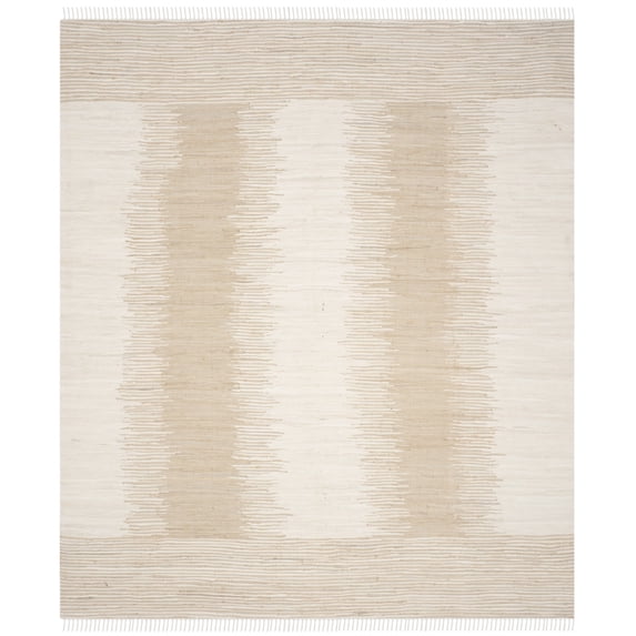 SAFAVIEH Montauk Rowina Abstract Cotton Area Rug, Beige, 2'6" x 4'