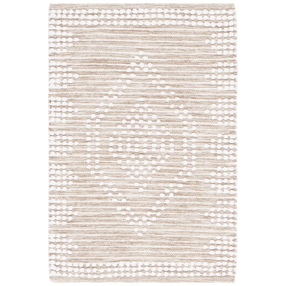 SAFAVIEH Montauk Sabella Medallion Cotton Area Rug, Beige/Ivory, 3' x 5'