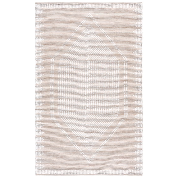 SAFAVIEH Montauk Sabella Medallion Cotton Area Rug, Beige/Ivory, 8' x 10'