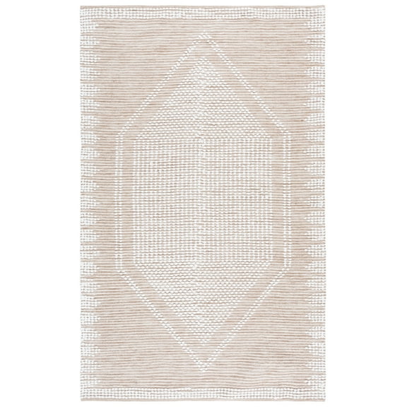 SAFAVIEH Montauk Sabella Medallion Cotton Area Rug, Beige/Ivory, 8' x 10'