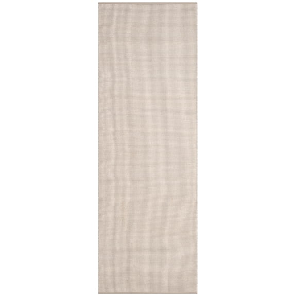 SAFAVIEH Montauk Sampson Geometric Cotton Runner Rug, Ivory/Grey, 2'3" x 12'