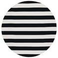 thumbnail image 1 of SAFAVIEH Montauk Saranna Geometric Cotton Area Rug, Black/Ivory, 7' x 7' Round, 1 of 8