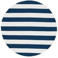 thumbnail image 1 of SAFAVIEH Montauk Saranna Geometric Cotton Area Rug, Navy/Ivory, 3' x 3' Round, 1 of 7