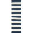 thumbnail image 1 of SAFAVIEH Montauk Saranna Geometric Cotton Runner Rug, Navy/Ivory, 2'3" x 12', 1 of 7