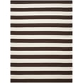 thumbnail image 1 of SAFAVIEH Montauk Saranna Striped Cotton Area Rug, Black/Ivory, 9' x 12', 1 of 5