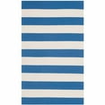 thumbnail image 1 of SAFAVIEH Montauk Saranna Striped Cotton Area Rug, Blue/Ivory, 3' x 5', 1 of 5