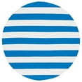 thumbnail image 1 of SAFAVIEH Montauk Saranna Striped Cotton Area Rug, Blue/Ivory, 4' x 4' Round, 1 of 10