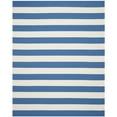 thumbnail image 1 of SAFAVIEH Montauk Saranna Striped Cotton Area Rug, Blue/Ivory, 9' x 12', 1 of 10
