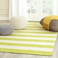 thumbnail image 1 of SAFAVIEH Montauk Saranna Striped Cotton Area Rug, Green/Ivory, 6' x 6' Square, 1 of 4