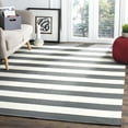 thumbnail image 1 of SAFAVIEH Montauk Saranna Striped Cotton Area Rug, Grey/Ivory, 4' x 4' Square, 1 of 10