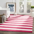 thumbnail image 1 of SAFAVIEH Montauk Saranna Striped Cotton Area Rug, Red/Ivory, 6' x 6' Square, 1 of 2