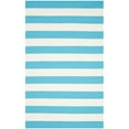 thumbnail image 1 of SAFAVIEH Montauk Saranna Striped Cotton Area Rug, Turquoise/Ivory, 4' x 6', 1 of 10
