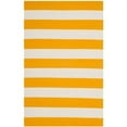 thumbnail image 1 of SAFAVIEH Montauk Saranna Striped Cotton Area Rug, Yellow/Ivory, 4' x 4' Round, 1 of 3
