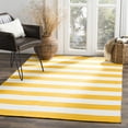 thumbnail image 1 of SAFAVIEH Montauk Saranna Geometric Cotton Area Rug, Yellow/Ivory, 9' x 12', 1 of 9