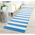 thumbnail image 1 of SAFAVIEH Montauk Saranna Striped Cotton Runner Rug, Blue/Ivory, 2'3" x 8', 1 of 2