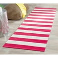 thumbnail image 1 of SAFAVIEH Montauk Saranna Striped Cotton Runner Rug, Red/Ivory, 2'3" x 7', 1 of 5