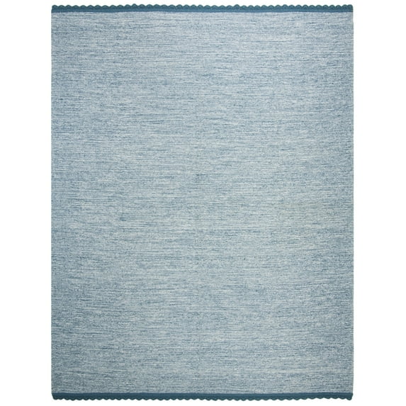 SAFAVIEH Montauk Sharlene Solid Braided Cotton Area Rug, Blue, 8' x 10'