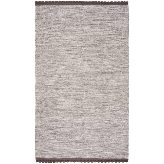 SAFAVIEH Montauk Sharlene Solid Braided Cotton Area Rug, Charcoal, 5' x 8'