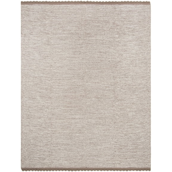 SAFAVIEH Montauk Sharlene Solid Braided Cotton Area Rug, Grey, 8' x 10'