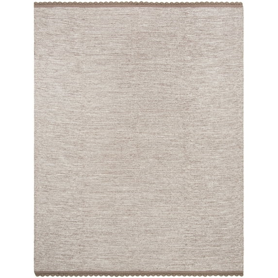 SAFAVIEH Montauk Sharlene Solid Braided Cotton Area Rug, Grey, 8' x 10'