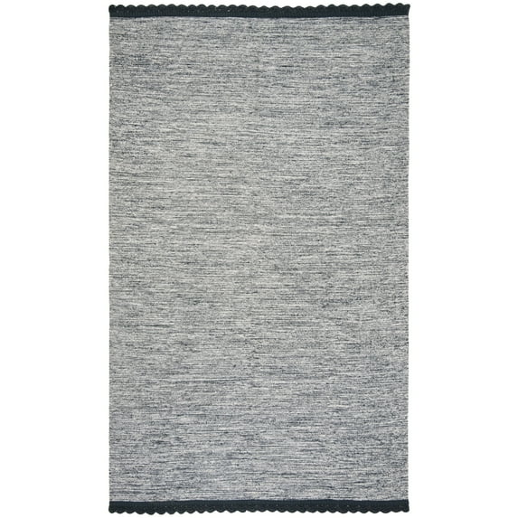 SAFAVIEH Montauk Sharlene Solid Braided Cotton Runner Rug, Navy, 2'3" x 7'