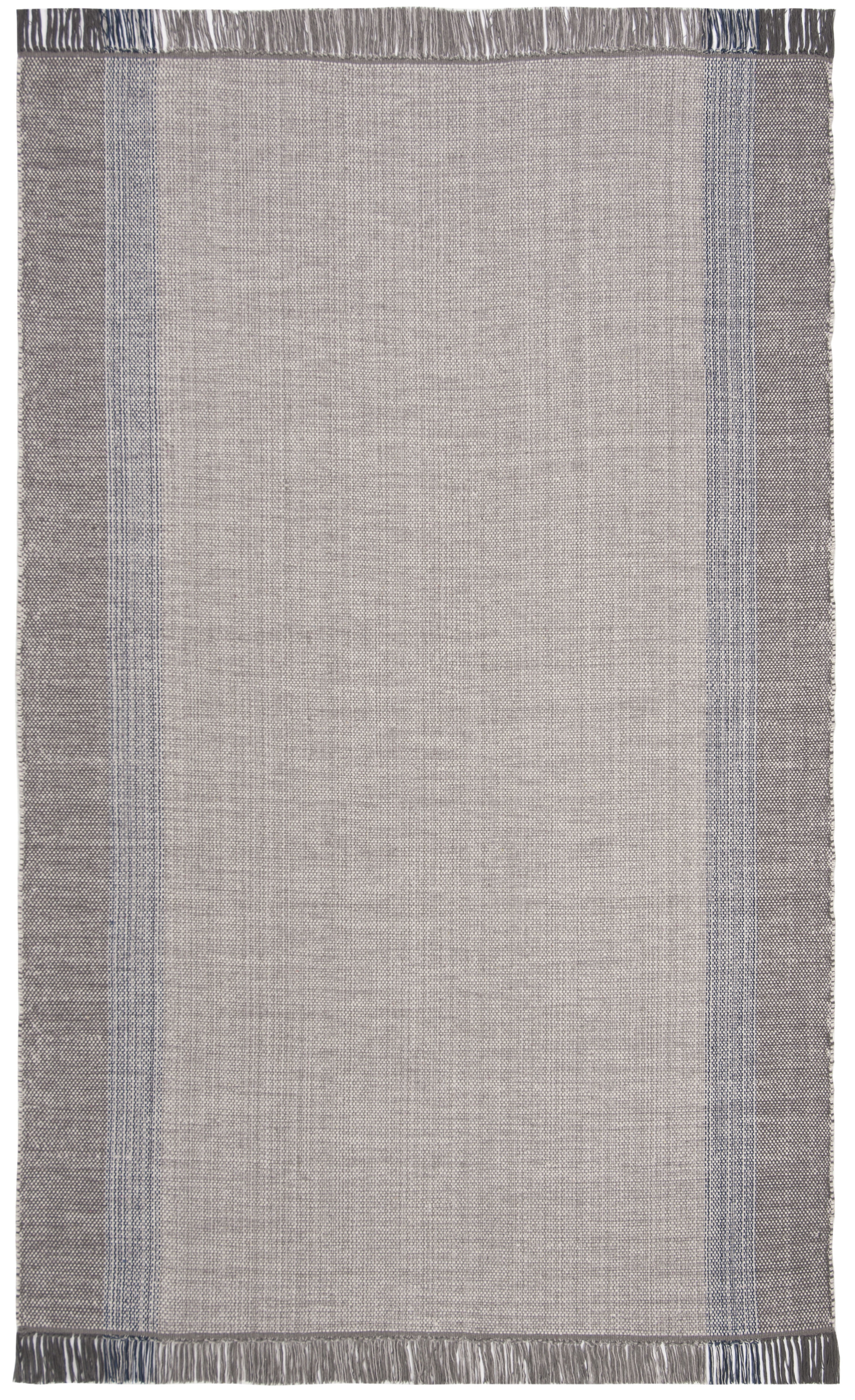 SAFAVIEH Montauk Sharlene Solid Cotton Area Rug, Blue/Grey, 6' x 9'