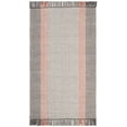 thumbnail image 1 of SAFAVIEH Montauk Sharlene Solid Striped Cotton Area Rug, Terracotta/Grey, 3' x 5', 1 of 6