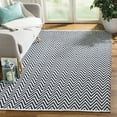 thumbnail image 1 of SAFAVIEH Montauk Siomha Chevron Cotton Area Rug, Black/Ivory, 2'6" x 4', 1 of 6