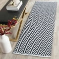 thumbnail image 1 of SAFAVIEH Montauk Siomha Chevron Cotton Area Rug, Black/Ivory, 5' x 7', 1 of 3