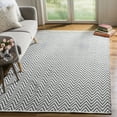thumbnail image 1 of SAFAVIEH Montauk Siomha Chevron Cotton Area Rug, Grey/Ivory, 5' x 8', 1 of 7